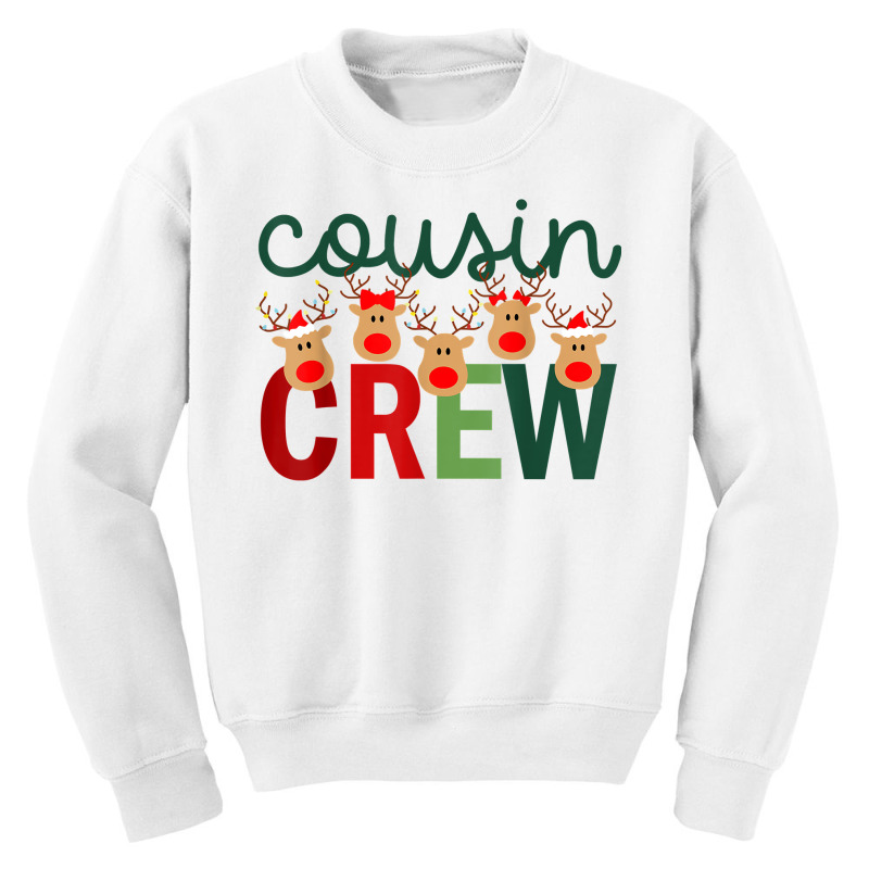 Reindeers Cousin Crew Christmas Light Matching Family 2022 T Shirt Youth Sweatshirt by cm-arts | Artistshot