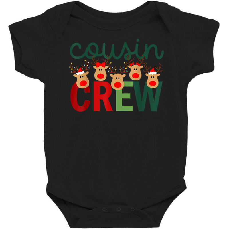 Reindeers Cousin Crew Christmas Light Matching Family 2022 T Shirt Baby Bodysuit by cm-arts | Artistshot