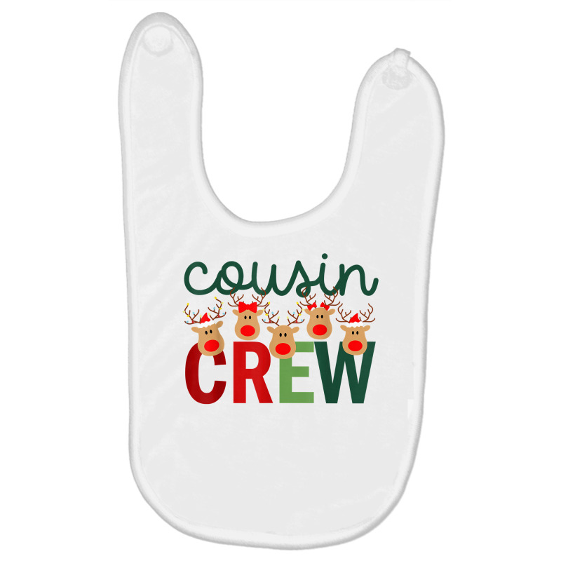 Reindeers Cousin Crew Christmas Light Matching Family 2022 T Shirt Baby Bibs by cm-arts | Artistshot