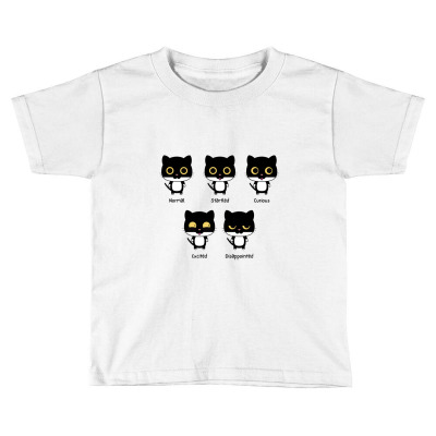 Expressive Cat Design Toddler T-shirt Designed By Kiarra's Art
