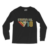 Womens Staten Island 718 New York City State Area Code Staten Isl. V N Long Sleeve Shirts | Artistshot