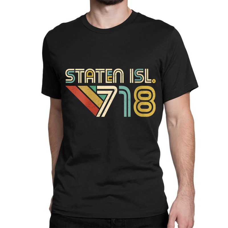 Womens Staten Island 718 New York City State Area Code Staten Isl. V N Classic T-shirt by cm-arts | Artistshot