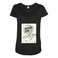 Arcade Fire Concer Poser Sicker Maternity Scoop Neck T-shirt | Artistshot