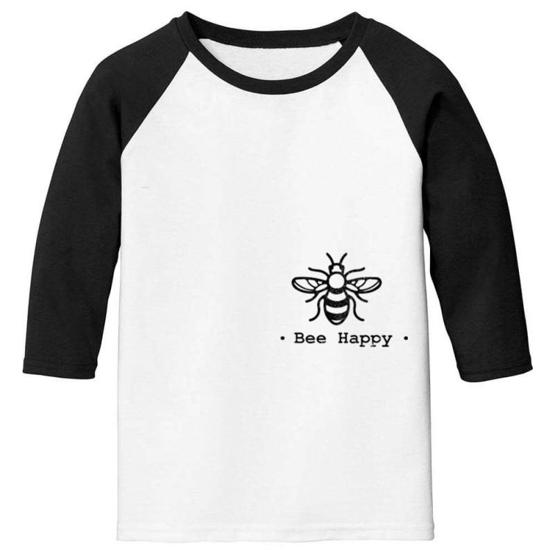 Bee Tees Bee Happy Tee Youth 3/4 Sleeve | Artistshot