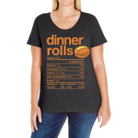 Dinner Rolls Nutrition Facts Thanksgiving Christmas Ladies Curvy T-shirt | Artistshot