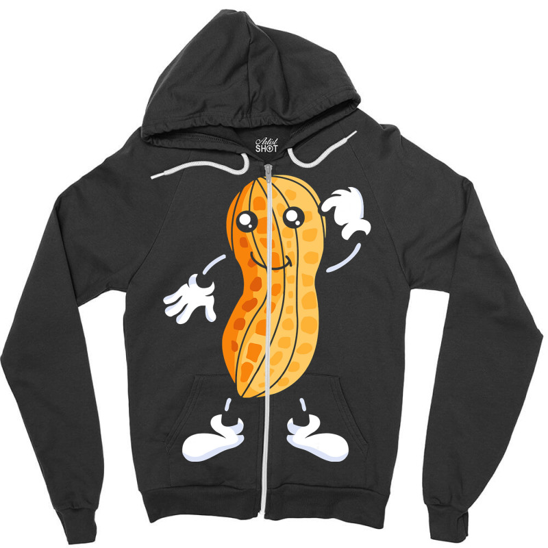 Peanut Graphic Gift, Nut Design, Peanut Design Zipper Hoodie | Artistshot