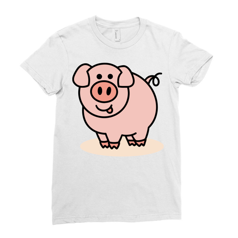 Cute Pig Ladies Fitted T-Shirt by Morspective | Artistshot