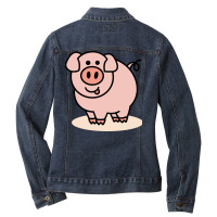 Cute Pig Ladies Denim Jacket | Artistshot