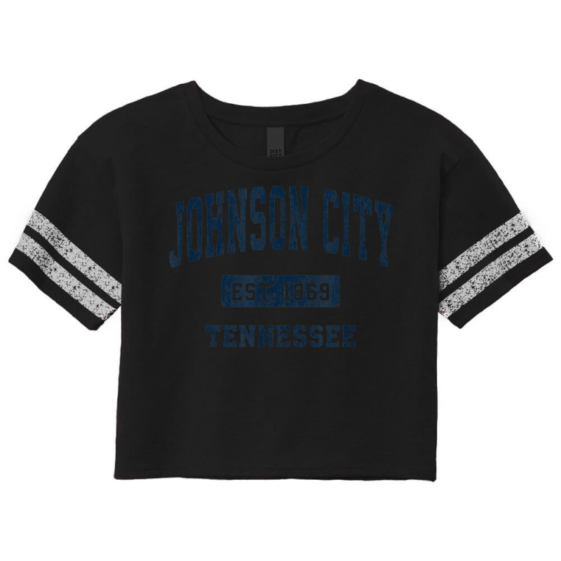 Johnson City Tennessee Tn Vintage Athletic Sports Design Scorecard Crop Tee by Posh | Artistshot