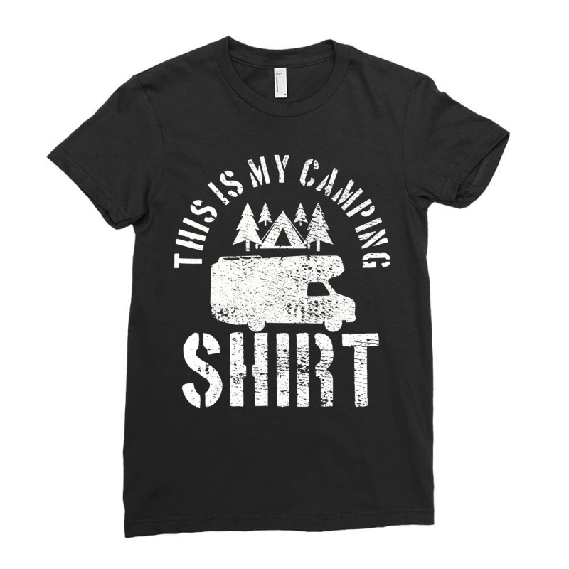 Camping Trailer Camper Van Mobile Home Caravan Motorhome Ladies Fitted T-Shirt by cm-arts | Artistshot