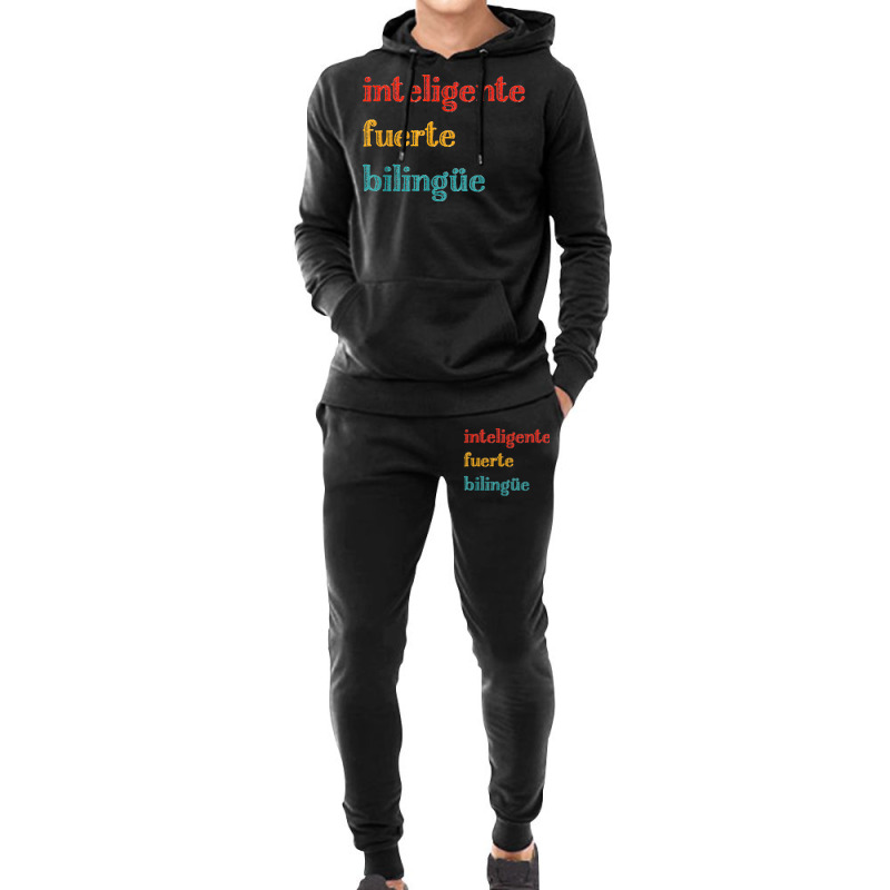 Inteligente Fuerte Bilingue Spanish Bilingual Teacher Hoodie & Jogger set by KellyStella | Artistshot