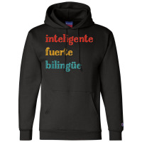 Inteligente Fuerte Bilingue Spanish Bilingual Teacher Champion Hoodie | Artistshot