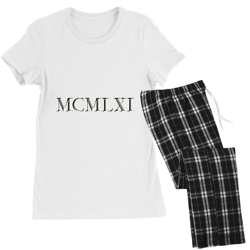 Roman Numeral 1961 Women's Pajamas Set by lainmundur | Artistshot