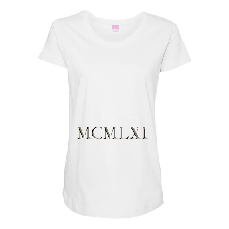 Roman Numeral 1961 Maternity Scoop Neck T-shirt by lainmundur | Artistshot