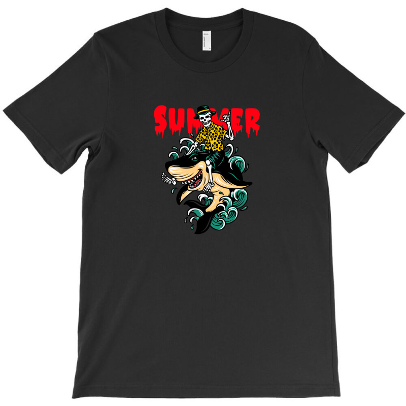 Ghost And Shark Summer Design One T-Shirt by HunterWare | Artistshot