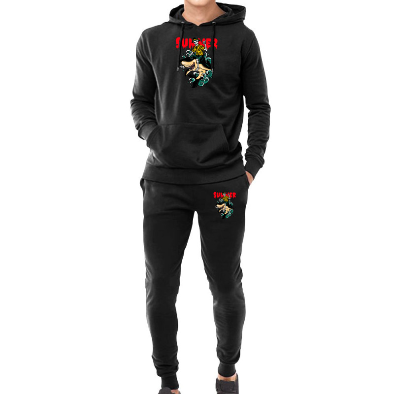 Ghost And Shark Summer Design One Hoodie & Jogger set by HunterWare | Artistshot