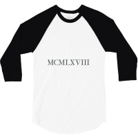 Roman Numeral 1968 3/4 Sleeve Shirt | Artistshot