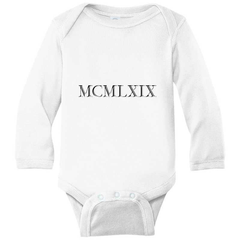 Roman Numeral 1969 Long Sleeve Baby Bodysuit by waktudzuhur | Artistshot