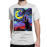 Dracula Castle Vampire Bats Halloween Starry Night Aja Art Classic T-shirt | Artistshot