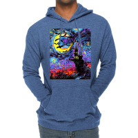 Dracula Castle Vampire Bats Halloween Starry Night Aja Art Lightweight Hoodie | Artistshot