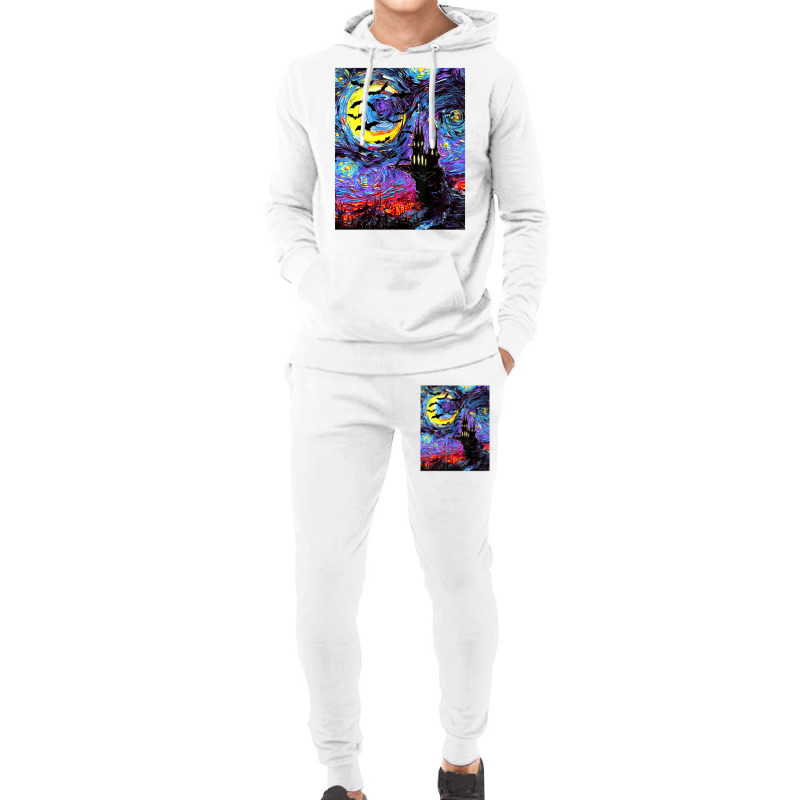 Dracula Castle Vampire Bats Halloween Starry Night Aja Art Hoodie & Jogger set by vucongha | Artistshot