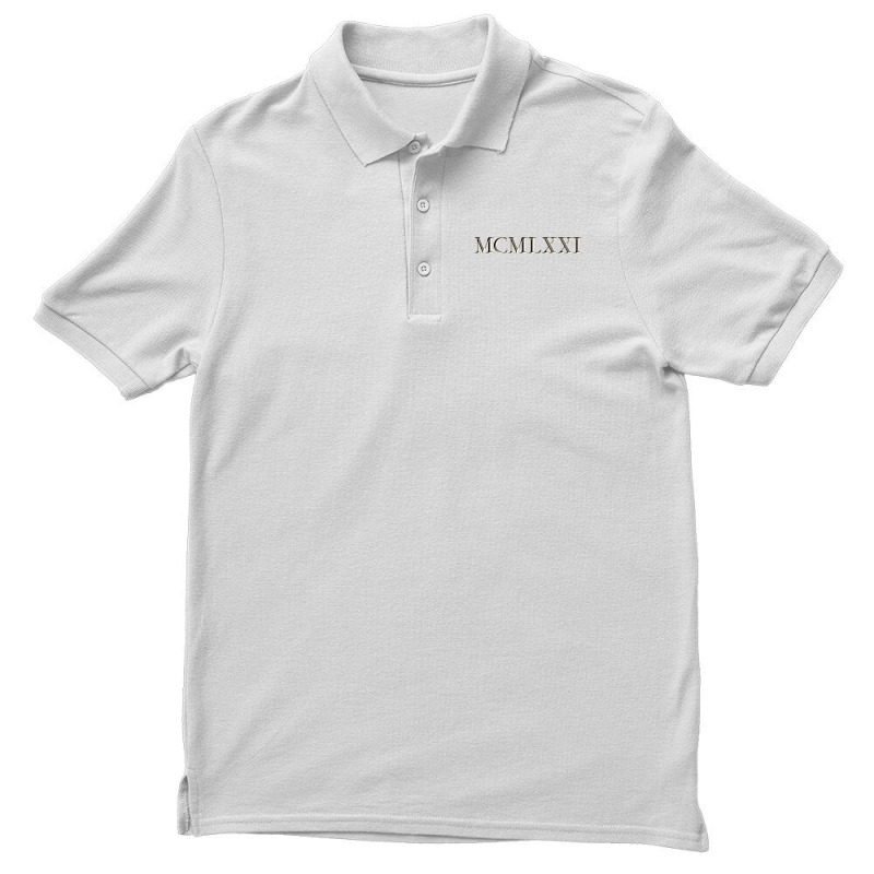 Roman Numeral 1971 Men's Polo Shirt by waktudzuhur | Artistshot