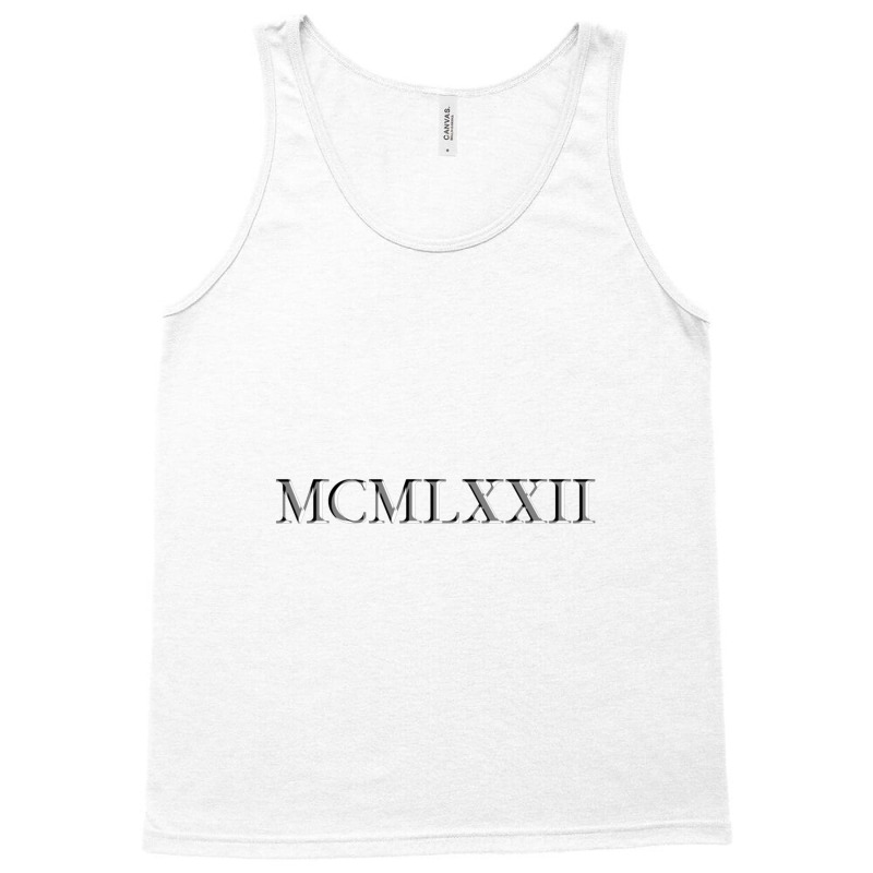 Roman Numeral 1972 Tank Top by waktudzuhur | Artistshot