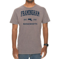 Framingham Massachusetts Ma Vintage Athletic Navy Sports Des Sweatshir Vintage T-shirt | Artistshot