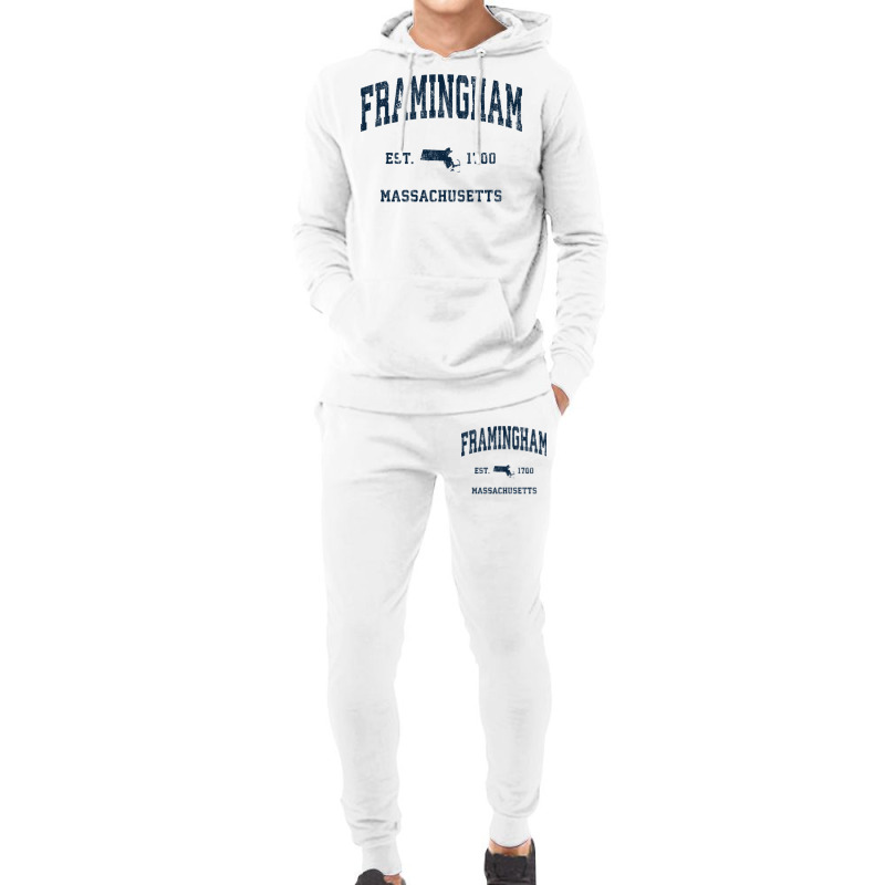 Framingham Massachusetts Ma Vintage Athletic Navy Sports Des Sweatshir Hoodie & Jogger set by cm-arts | Artistshot