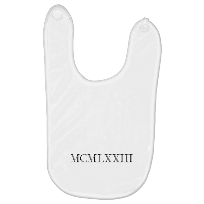 Roman Numeral 1973 Baby Bibs by waktudzuhur | Artistshot