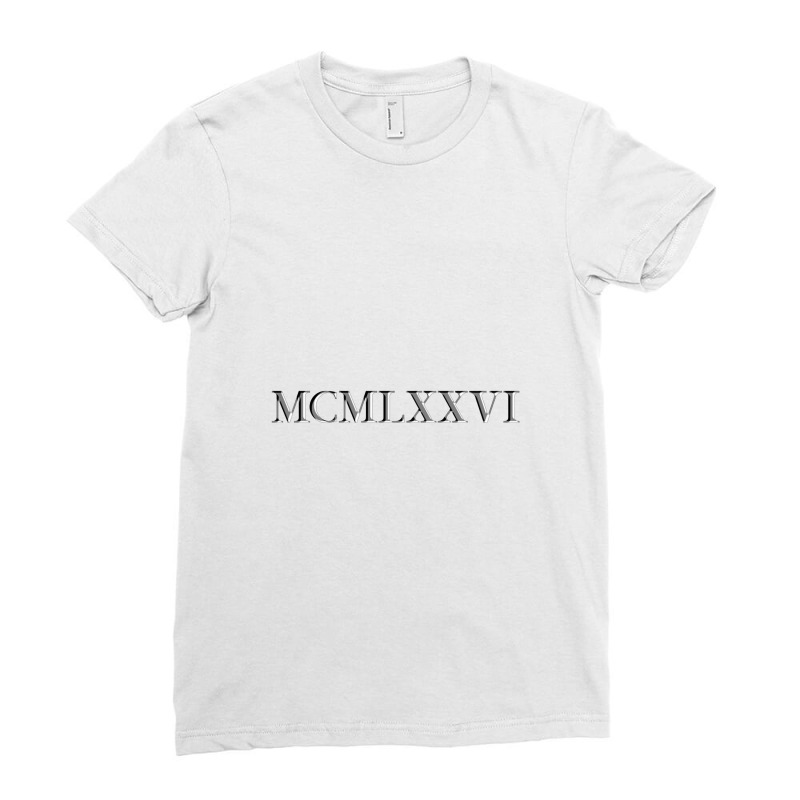 Roman Numeral 1976 Ladies Fitted T-Shirt by waktudzuhur | Artistshot