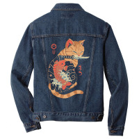 Carp Tattooed Cat Men Denim Jacket | Artistshot