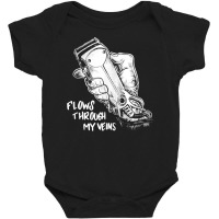 Flows Through My Veins Hair Cutting Barber Tshirts For Men W Baby Bodysuit | Artistshot