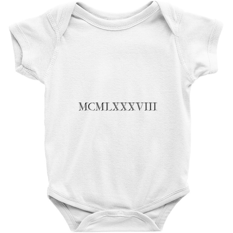 Roman Numeral 1988 Baby Bodysuit by waktudzuhur | Artistshot