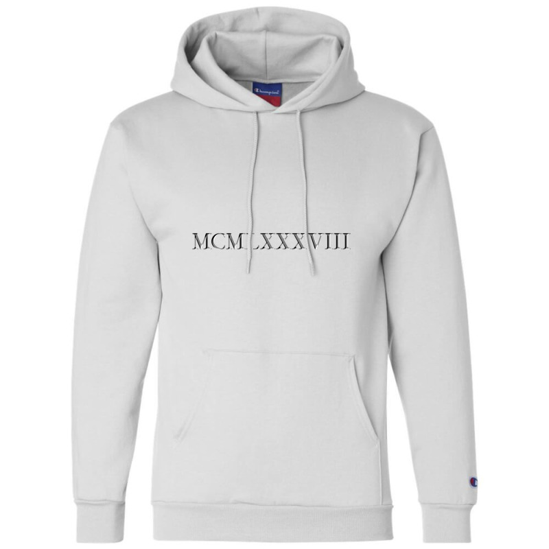 Roman Numeral 1988 Champion Hoodie by waktudzuhur | Artistshot