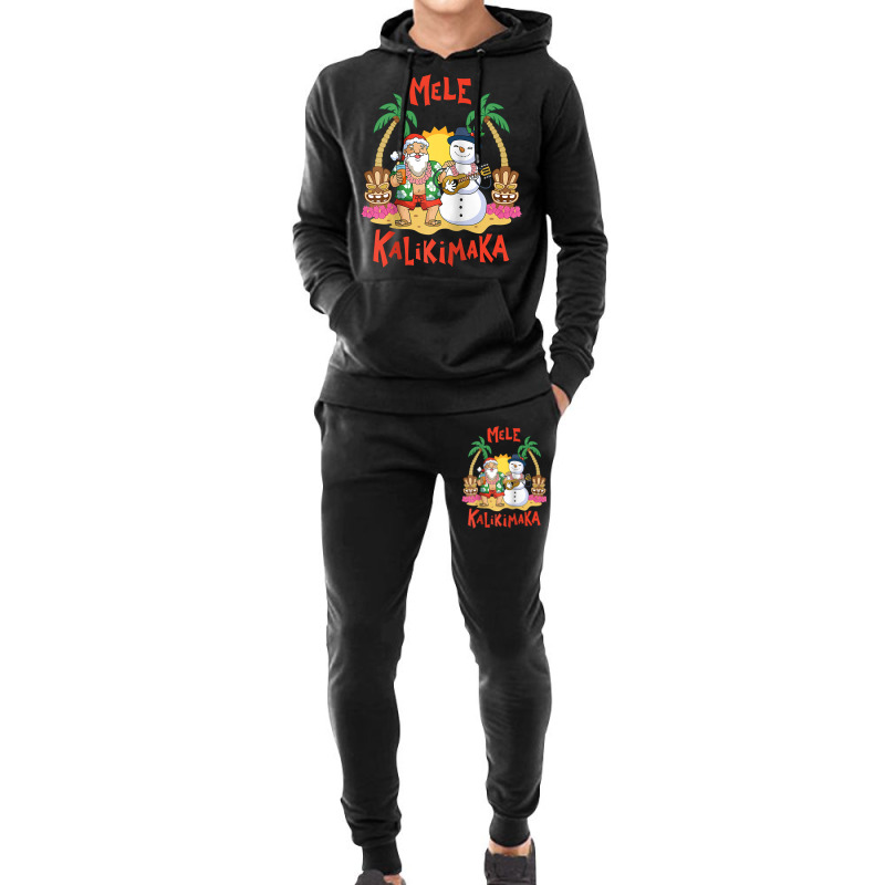 Mele Kalikimaka Merry Christmas Hawaii Raglan Baseball Tee Hoodie & Jogger Set | Artistshot