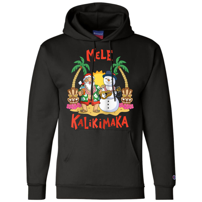 Mele Kalikimaka Merry Christmas Hawaii Raglan Baseball Tee Champion Hoodie | Artistshot