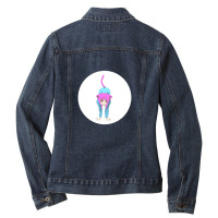 Pop Socket Anime Neko 1 Ladies Denim Jacket | Artistshot