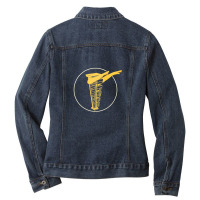 Funny Dabbing Glockenspiel Percussion Players Ladies Denim Jacket | Artistshot