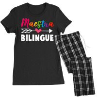 Maestra Spanish Teacher Back To School Maestra Bilingue Women's Pajamas Set | Artistshot