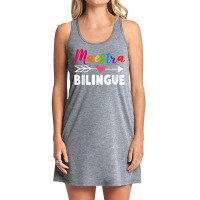 Maestra Spanish Teacher Back To School Maestra Bilingue Tank Dress | Artistshot