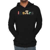 Ins-pi-re Retro Math Teacher Math Nerd Pi Day Lightweight Hoodie | Artistshot