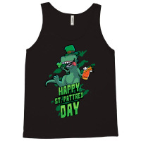 Dinosaur St Patricks Day Trex Irish Green Gift Party Dino Tank Top | Artistshot