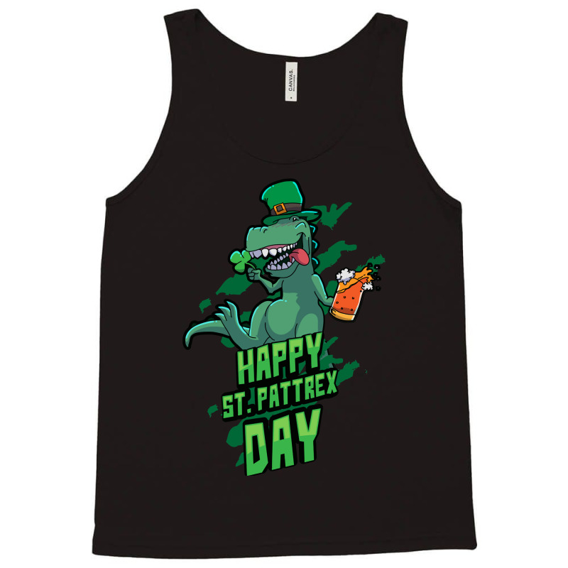 Dinosaur St Patricks Day Trex Irish Green Gift Party Dino Tank Top | Artistshot