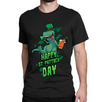 Dinosaur St Patricks Day Trex Irish Green Gift Party Dino Classic T-shirt | Artistshot