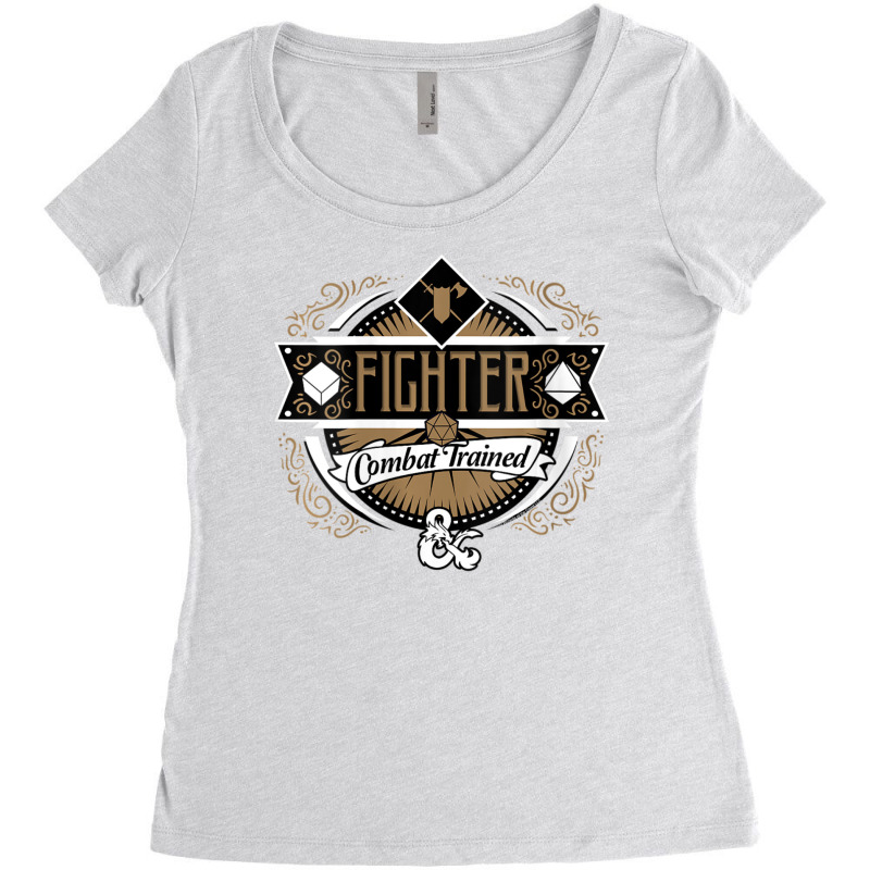 Womens Dungeons & Dragons Fighter Combat Trained V-neck Women's Triblend Scoop T-shirt by hotoancuong | Artistshot