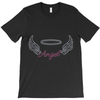 Angel With Wings Bling Rhinestone Diamante Embellished Tank Top T-shirt | Artistshot