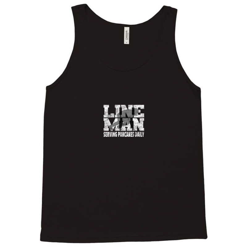 Vintage Football Lineman Saying   Serving Pancakes Daily Tank Top | Artistshot