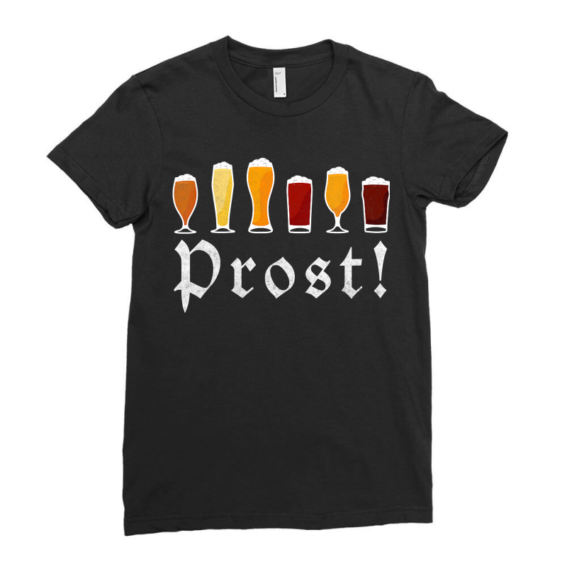 Womens Oktoberfest Prost Celebrate Diversity Beer Ladies Fitted T-Shirt by cm-arts | Artistshot