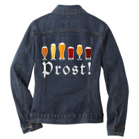 Womens Oktoberfest Prost Celebrate Diversity Beer Ladies Denim Jacket | Artistshot